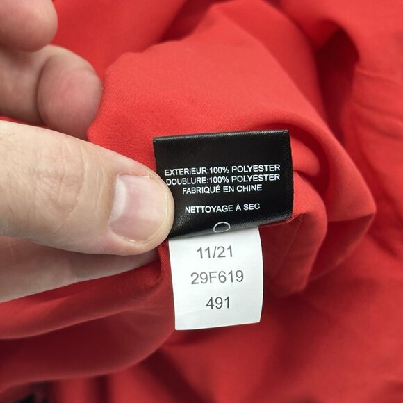 Sam Edelman Women's Size 4 Red Floral Print Asymmetrical Ruffle Midi Dress NWT - Picture 11 of 11